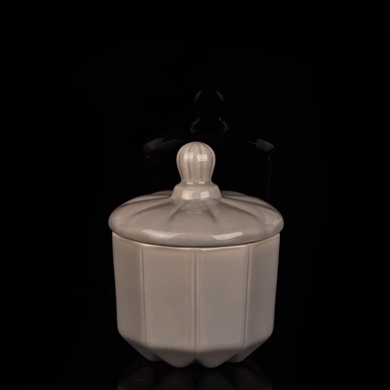 unique ceramic candle holder with lid