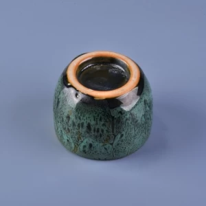 Smaragd Farbe Handmade Keramik Kerzenglas China