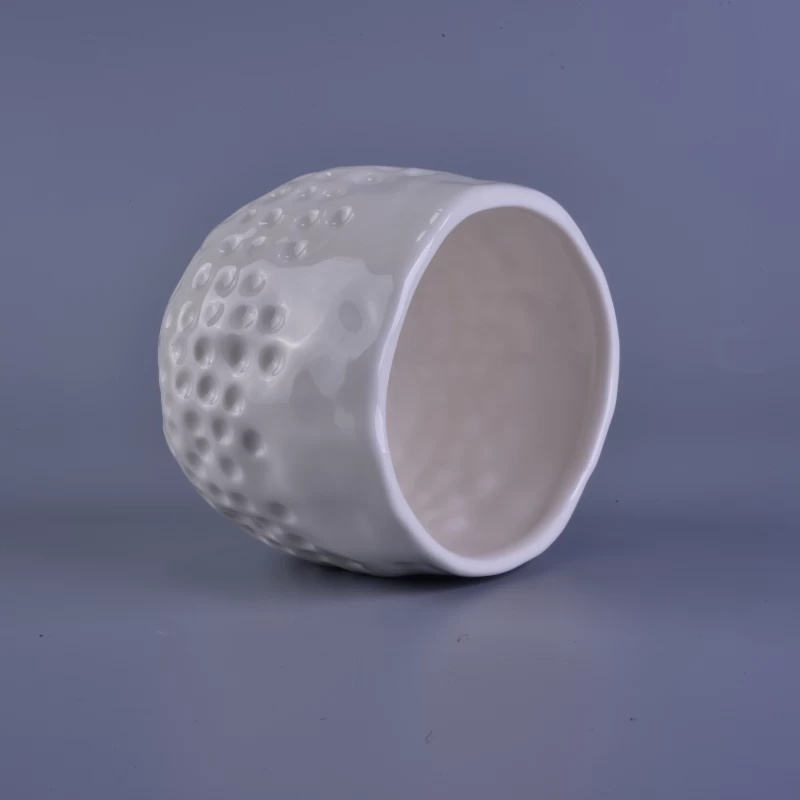 white ceramic candle holder
