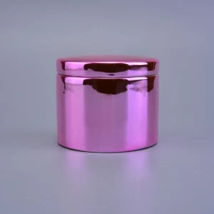 Benutzerdefinierte Luxus Roségold Keramik Kerzenhalter mit Deckel