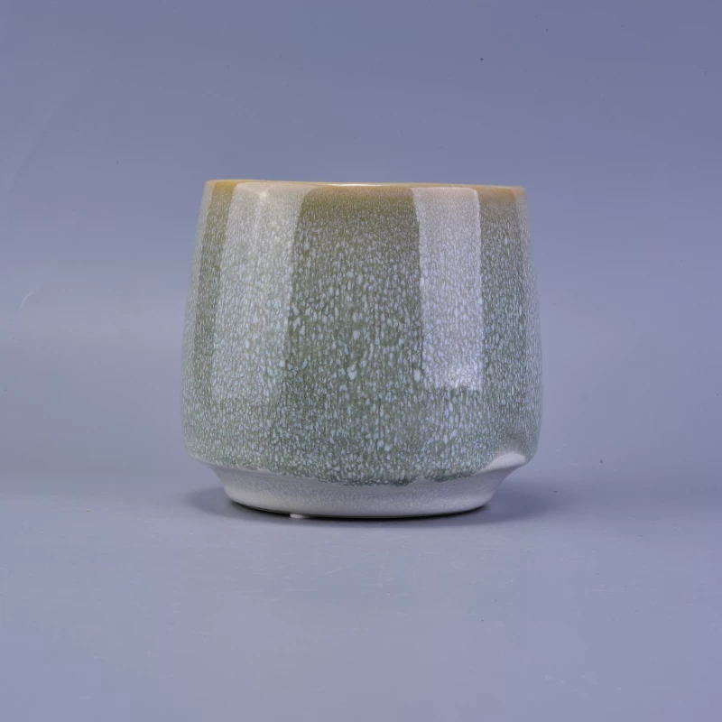 Crack glaze transmutation ceramic candle holder