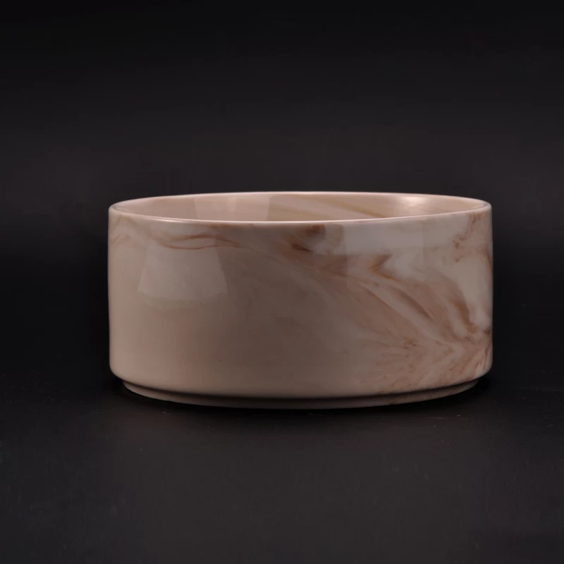 marble ceramic candle holder