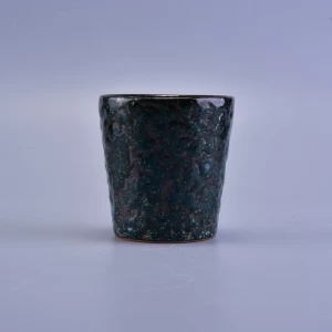 Originaler Kerzenhalter aus Keramik aus Transmutationsglasur