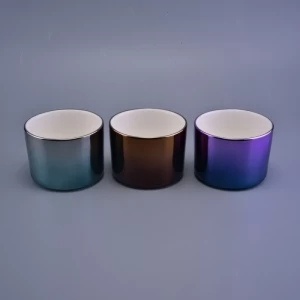 Loistava lasitettu värikäs keraaminen kynttiläsäiliön hääkoristelu