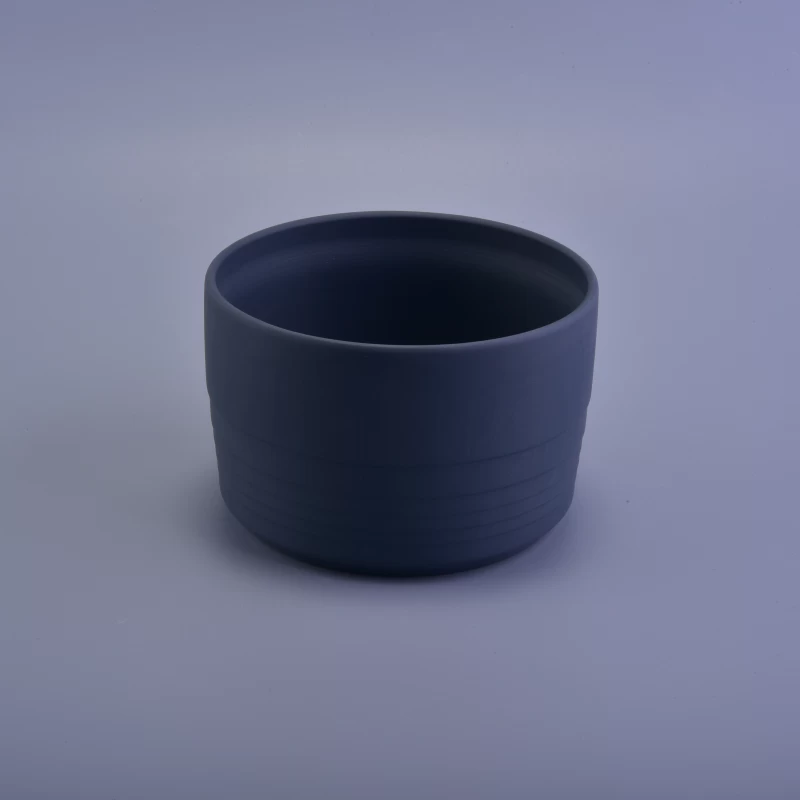 35 oz 1000ml Matte Grey Painted Ceramic Candle Vessel for wax