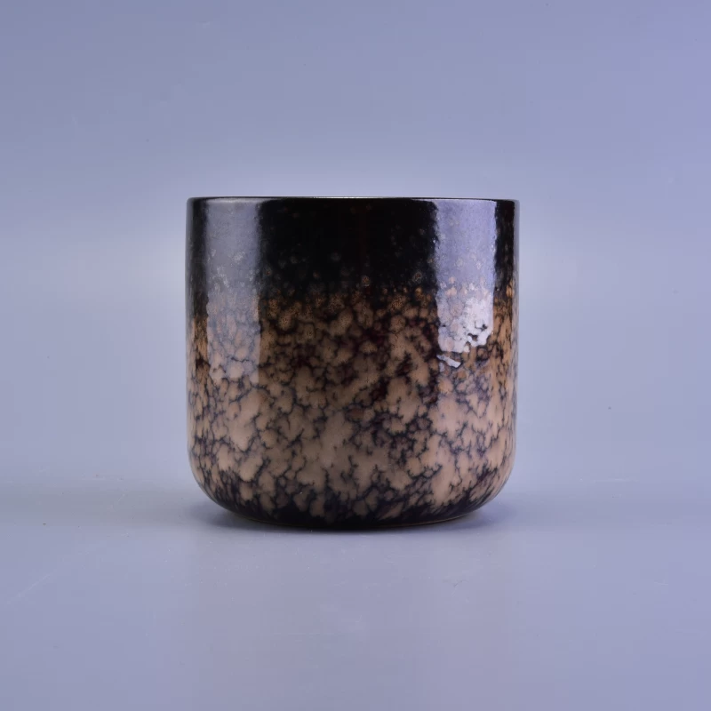 Cloudy Pattern Transmutation Glazed Votive Ceramic Candle Cup