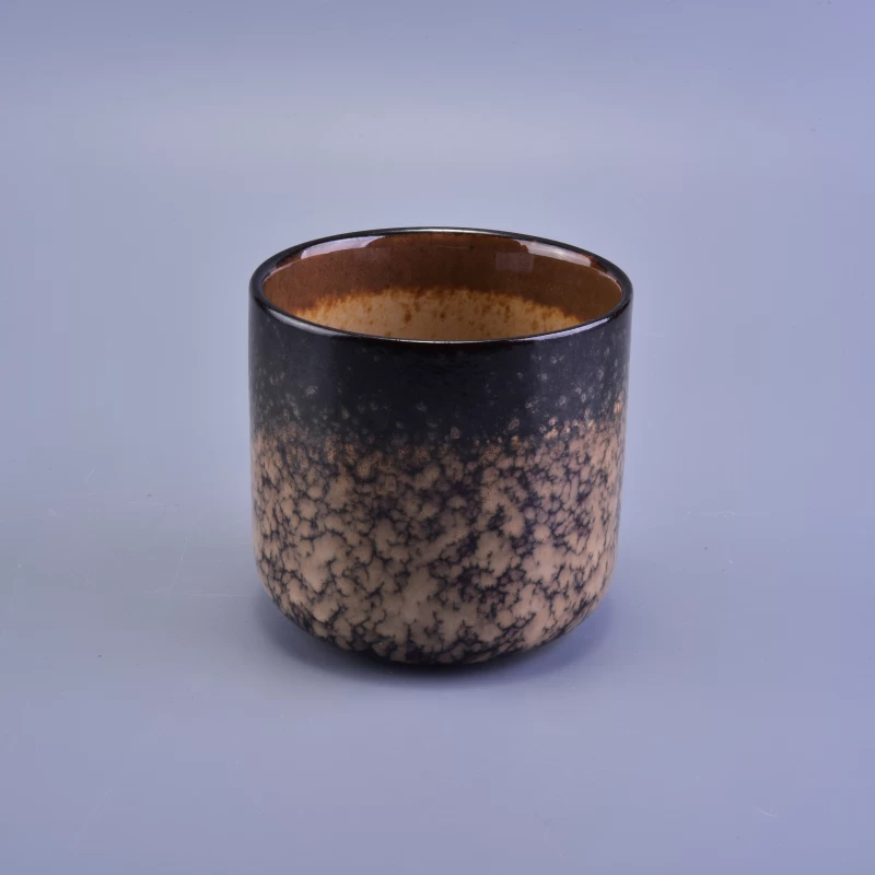 Cloudy Pattern Transmutation Glazed Votive Ceramic Candle Cup