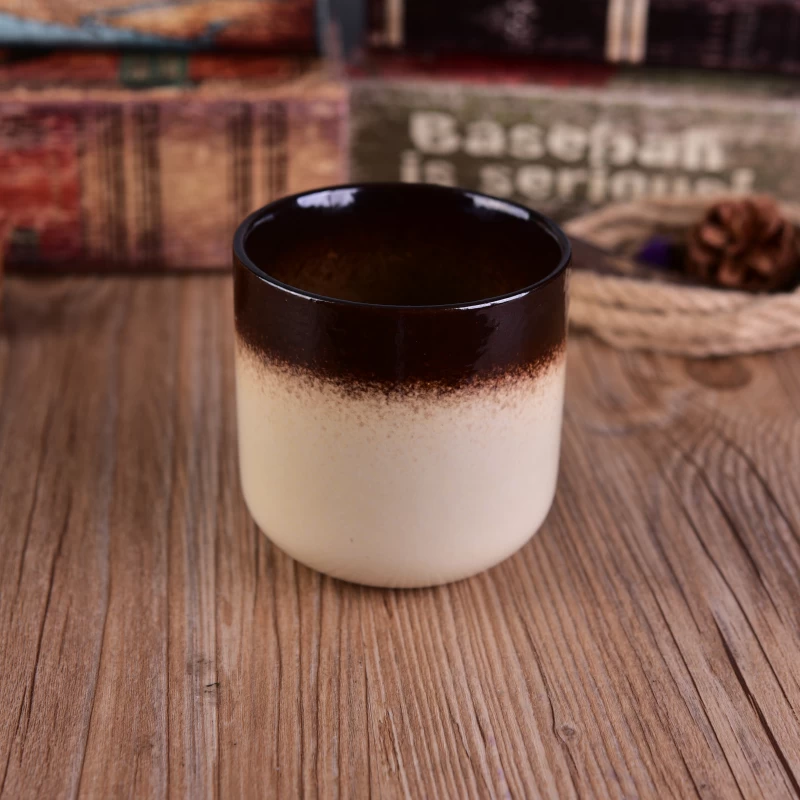 Wholesales Brown Ceramic Candle Jars