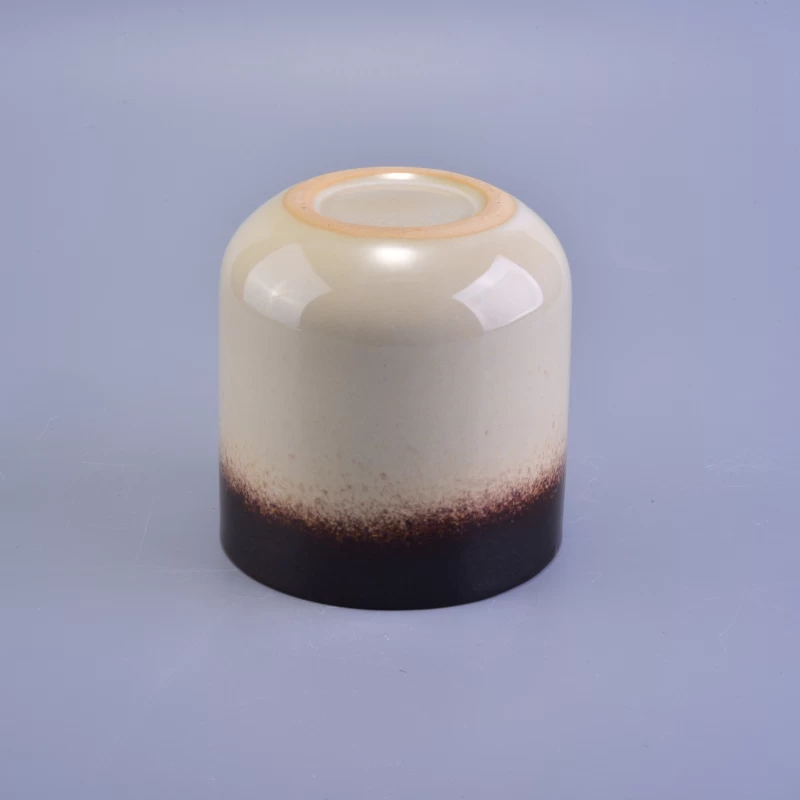 Wholesales Brown Ceramic Candle Jars