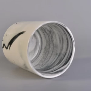 Kerzen aus Keramik mit rundem Zylinder und Keramikmarmoreffekt
