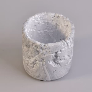 Sylinterimuotoinen marmorivaikutteinen kynttiläpurkki kodinsisustukseen