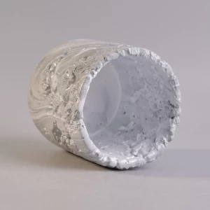 Beton-Kerzenglas mit Zylinder-Marmor-Effekt für Wohnkultur