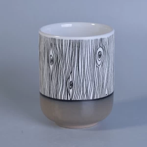 Metalli väri pohja puu vilja lasitus keraaminen kynttiläpurkki