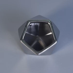 Ainutlaatuinen hopean timantti muotoinen keraaminen purkki tuoksukynttilöille