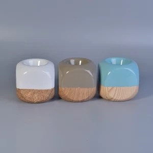 Holzart quadratische Keramik Teelicht Kerzenhalter Großhandel