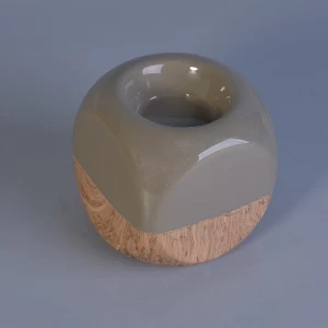 Holzart quadratische Keramik Teelicht Kerzenhalter Großhandel