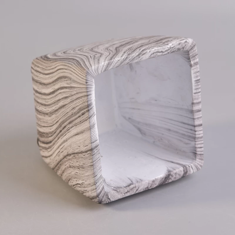 240ml Marble stone square candle holder wholesale
