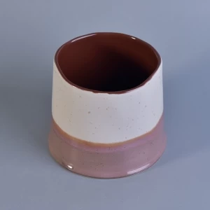 Reactive glazed 14oz wax filling ceramic candle jars wholesale