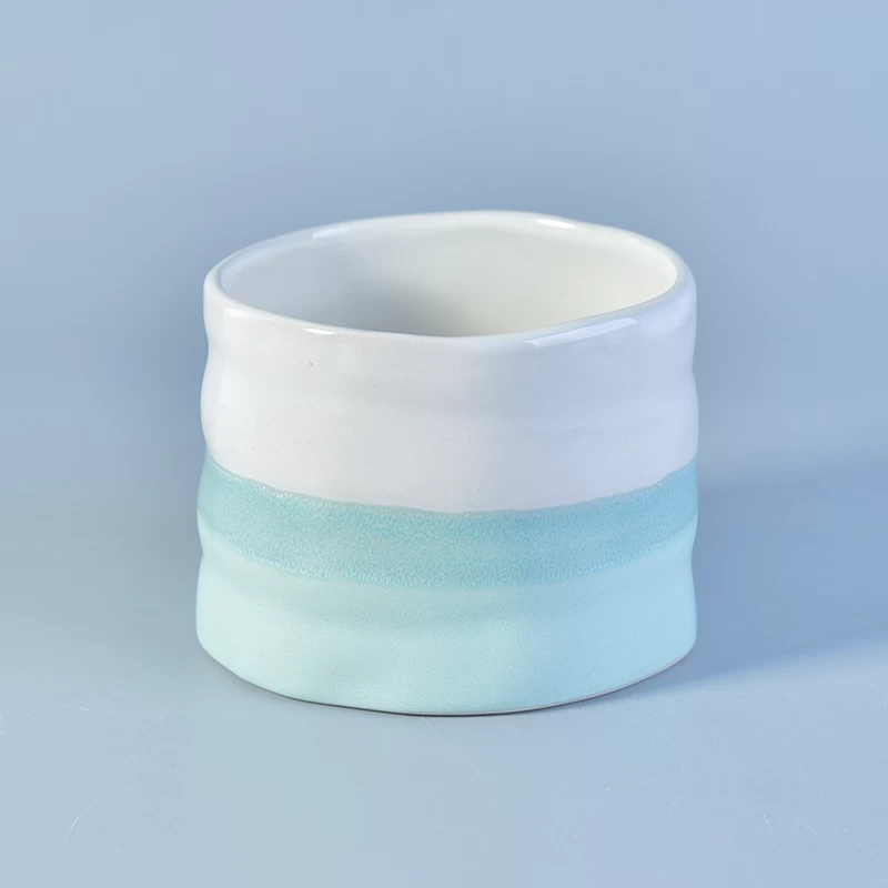 hand paint ceramic candle jar