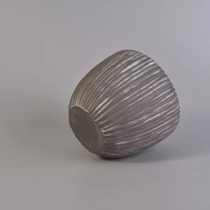 Low MOQ copper painted bowl design concrete candle vessel