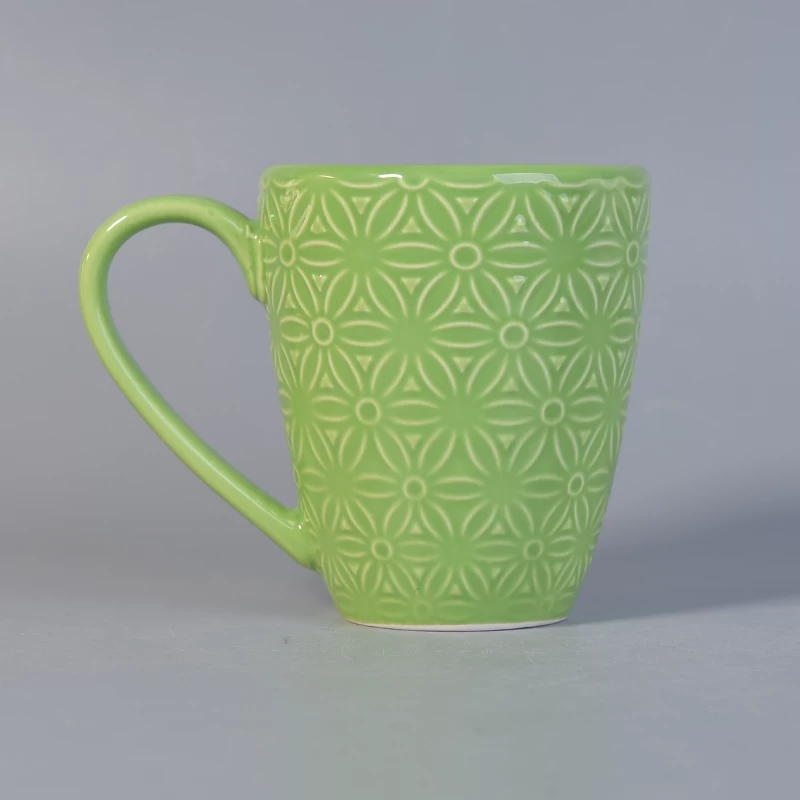 green ceramic mug