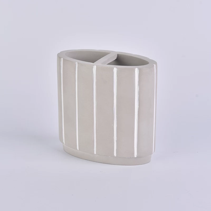 concrete brush pot for toothpaste or toothbrush