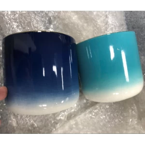 Farbverlauf glasierte Keramikkerzengläser