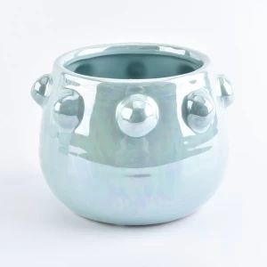 Perle Glasur dekorative Keramik Kerzenglas