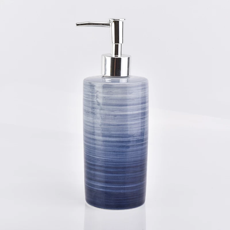 blue white gradient ceramic bathroom sets