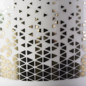 Golddruckdekoration weiße Keramikkerzenhalter mit rundem Boden