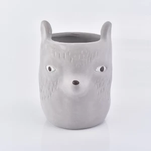 Hochwertige Kreativität Keramik Kerzenhalter weiß Bär Form Tonbehälter Hauptdekoration