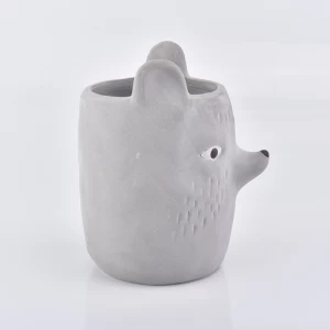 Hochwertige Kreativität Keramik Kerzenhalter weiß Bär Form Tonbehälter Hauptdekoration