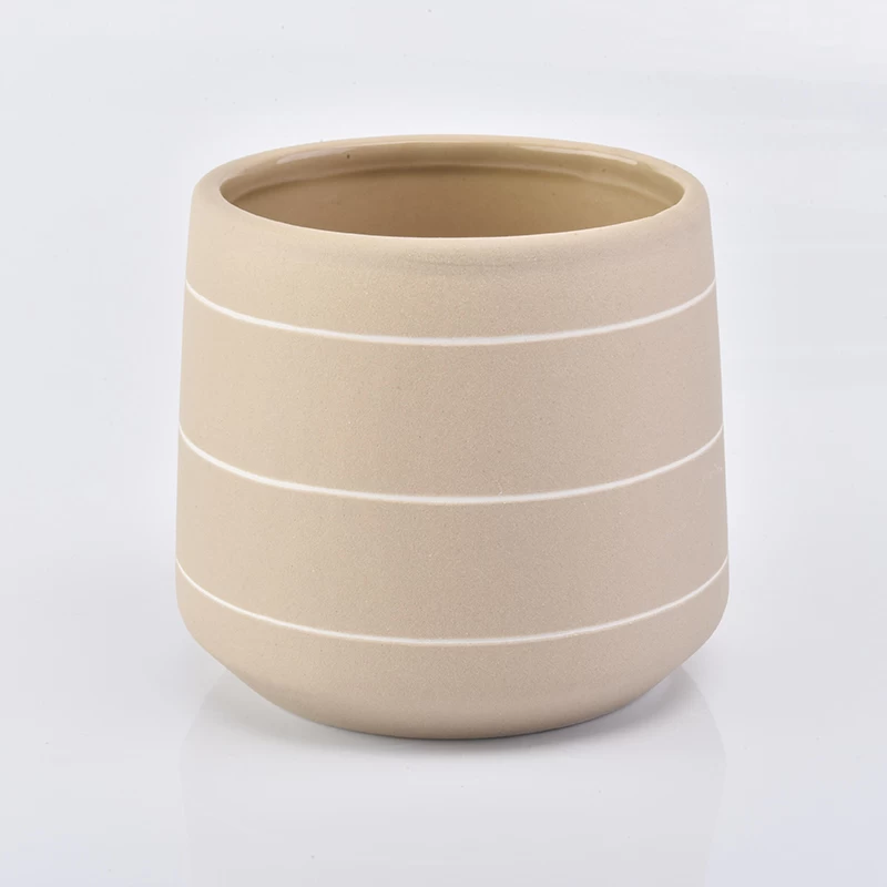 Matte Ceramic Candle Jar with Lid Wholesale