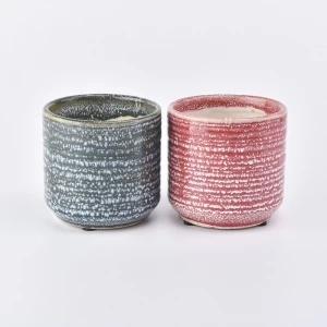 customized 350ml home decoration ceramic scented candle jar