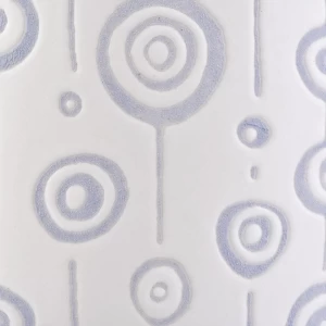 Ceramic candle jar blue and white color with unique pattern