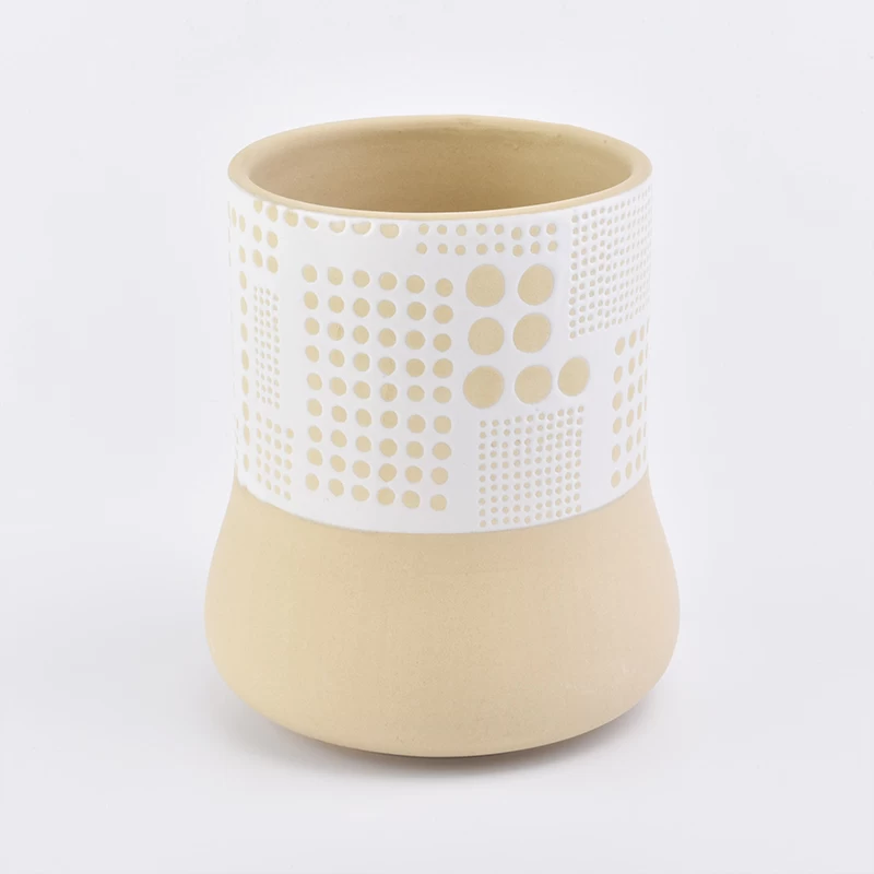 unique design ceramic candle jar