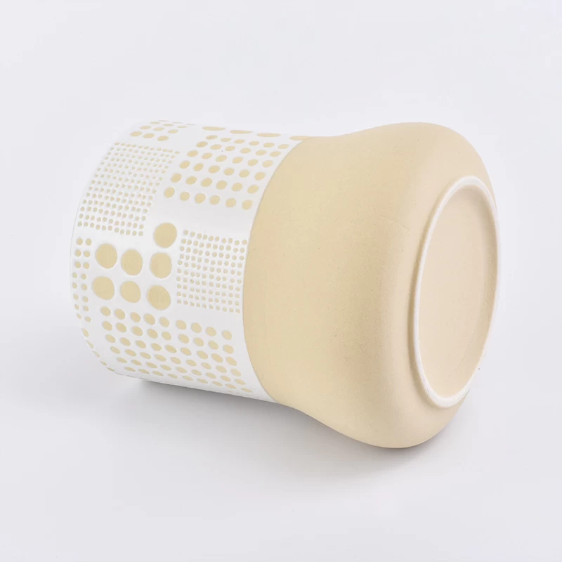 unique design ceramic candle jar