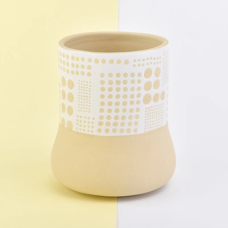 unique design ceramic candle jar