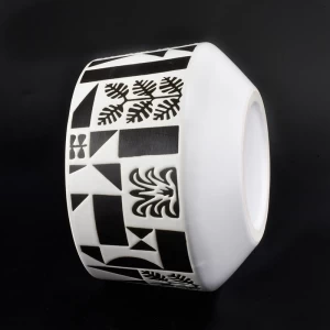 1L ceramic black guitar decorated candle jars