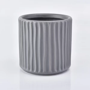grey color ceramic candle holder for your brand