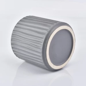 grey color ceramic candle holder for your brand