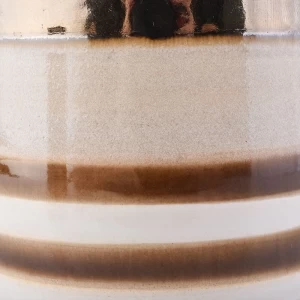 Lusso Nuovo portacandele in ceramica di cera di soia da 12 once dipinto a mano artificiale