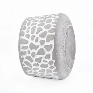 Concrete candle holder with pattern 10oz popular home decoration