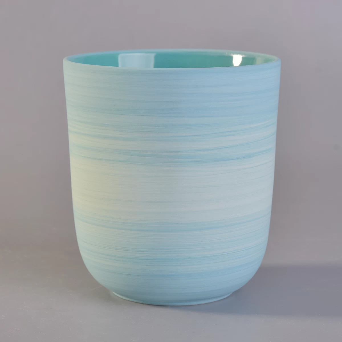 10oz Ceramic Candle Holder With Spray Colors