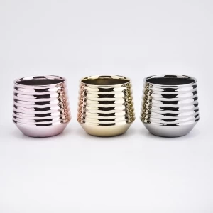 386ml New arrival Gold Ceramic Candle Holders