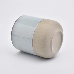 12 oz color glazed ceramic  candle jar