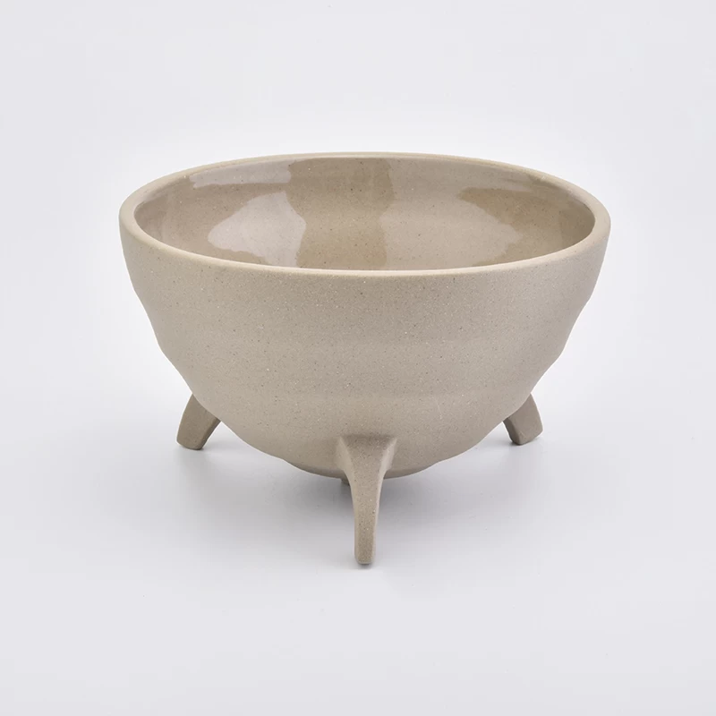 Unique design ceramic candle vessels for home fragrance
