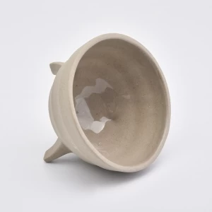 Unique design ceramic candle vessels for home fragrance