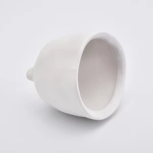 Mattte White Ceramic Jar Ceramic Candle Vessel Home Decoration