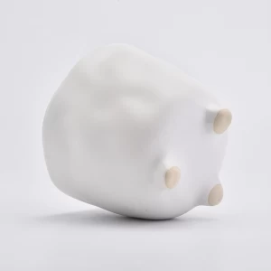 Mattte White Ceramic Jar Ceramic Candle Vessel Home Decoration